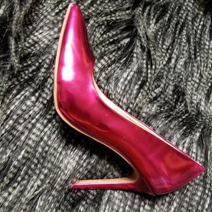 Metallic Fushia Pumps